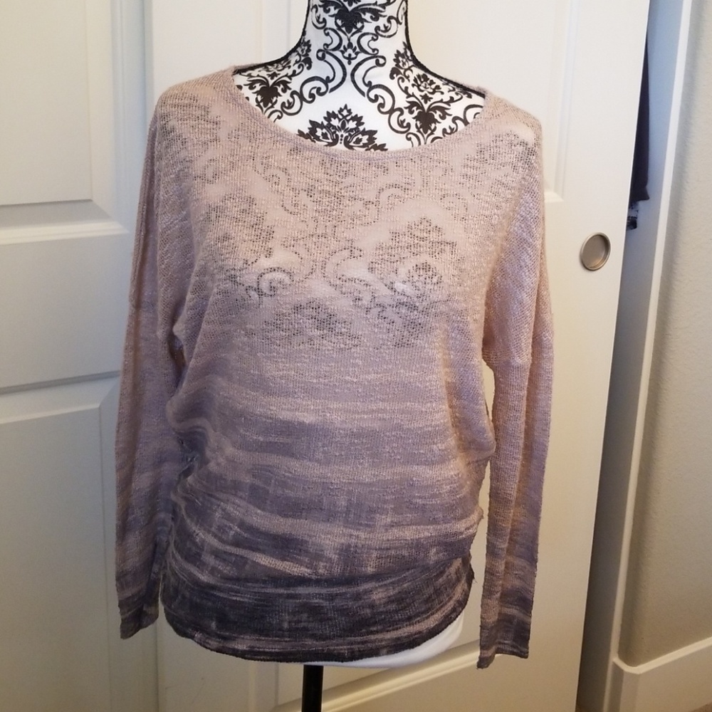 Pale pink and gray sweater